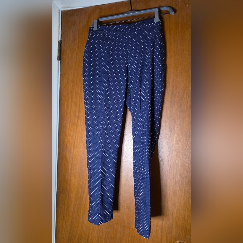 Nicla Navy Polka Dot Slim Pants Women’s Size Small